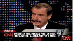 Vicente Fox on CNN's Larry King 10 08 2007 - Former President Vicente Fox admits to Larry King that the US and Mexico have been hatching up a scheme to form a union between the USA and Mexico, modeled after the European Union. 