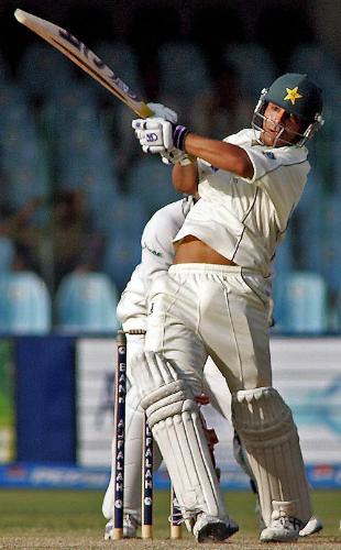 Salman Butt - Salman Butt striking the ball hard