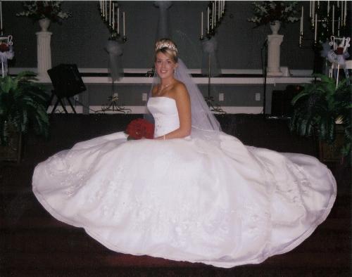 wedding gown - before wedding pic!