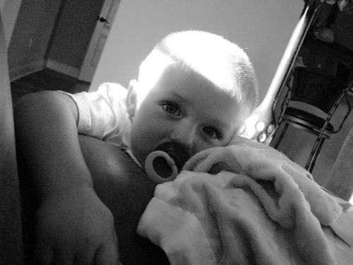 my little one - hes so sweet with a sassy and blanket