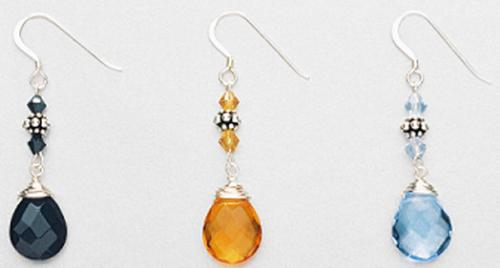 Hand made Earrings - Grape teardrop hand made earrings and different colors.