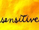sensitive - yellow icon with the word sensitive in script