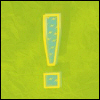 exclamation - blue and green exclamation icon