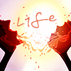 life - life icon lion king hands and fruit