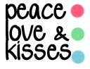 peace love and kisses - peace love and kisses icon with hearts