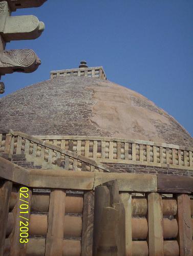 Dome of Sanchi Stupa - Dome of Sanchi Stupa at MP (India)