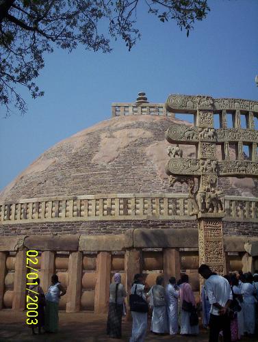 Dome of Sanchi Stupa - Dome of Buddha Sanchi Stupa at MP (India)