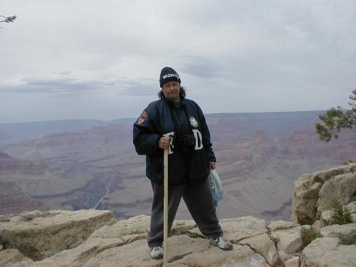 me on rim of Grand Canyon - Walking the rim of the Canyon