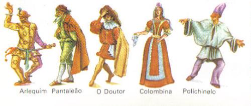 Commedia Dell Arte - Five figurines