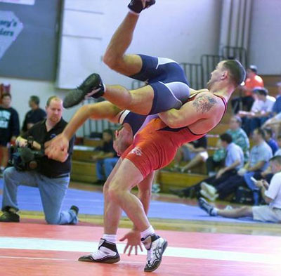 wrestling - a great wrestling picture overhead