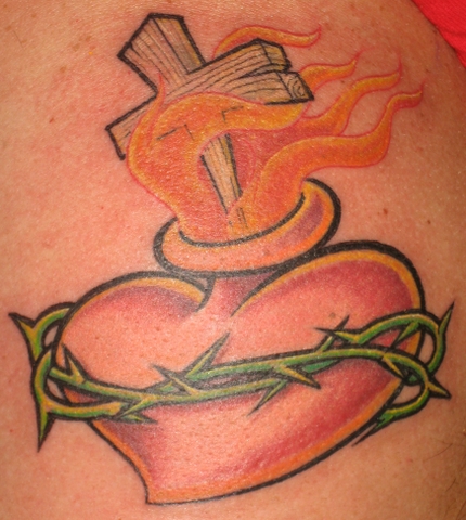 sacred heart - tattoo of a sacred heart