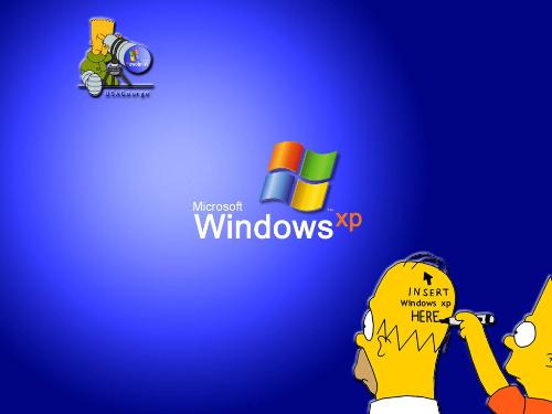 simpsons - windows xp picture with simpsons on it