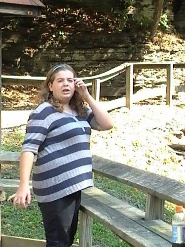 our daughter - Our oldest walking up to the falls