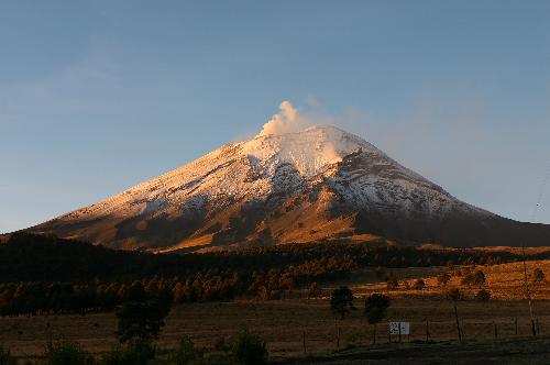Popocatepetl - Volcano Popocatepetl, south side, view from Paso de Cortez