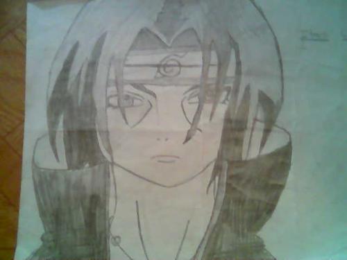 picture of itachi uchiha from naruto - a picture my niece drew from naruto