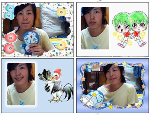 me! it's me! - This is in my apartment.I photo myself with a pc-camera and decorate it for fun.
