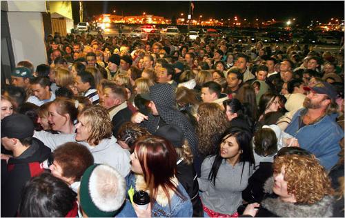 Lining Up Thursday Night - This is prior to Black Friday