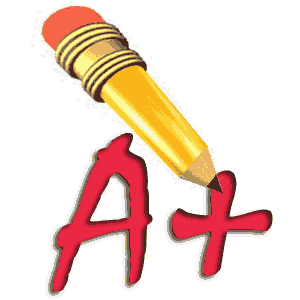 A+ Pencil - graphic with a sharpened pencil and the words "A+" in red A+ Pencil - graphic with a sharpened pencil and the words "A+" in red