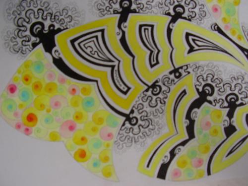 A drawing - My 3rd style.  A4 in size too.   If I ever have any prints made I will blog