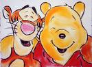 Winnie the Pooh and Tigger - The picture is a drawing of Winnie the Pooh and Tigger. They are smiling beautifully. =D