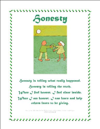 Honesty - Taken from this site:  http://www.livingvalues.net/images/posters/Honesty3-7.jpg