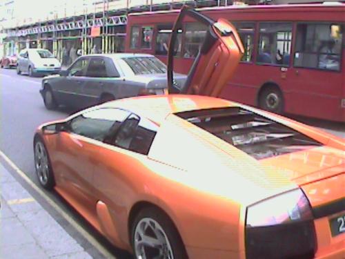 cars  - this is a orange lambergini that i took a picture of