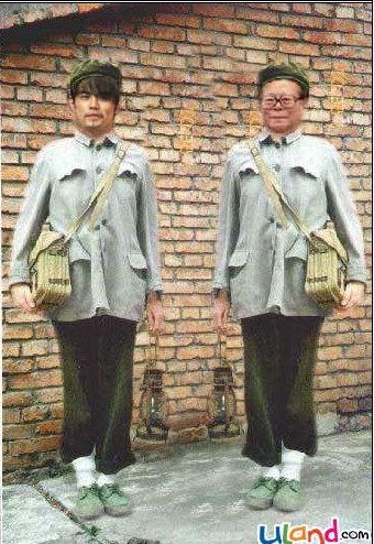 Pop song singer and the former leader's picture - He is one of hot singers,and he is the former chairman.Who is more interesting on this kind of old fashion clothes?You decide!
