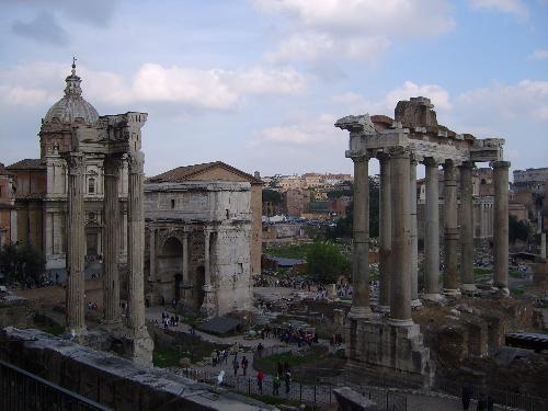Forum in Italy - Italian Forum with the ruins of the ancient city.