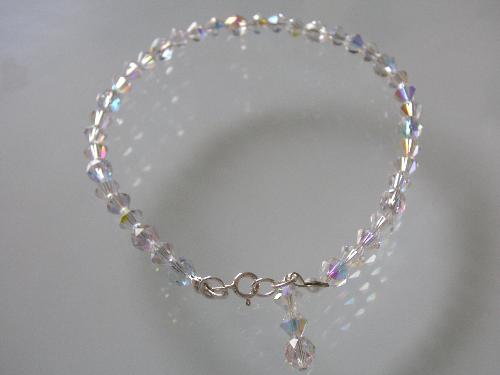 Swarovski Crystal AB Bicone Bracelet - I made this bracelet a while ago when I was just getting into jewelry making. I haven't figured out what to do with it yet.