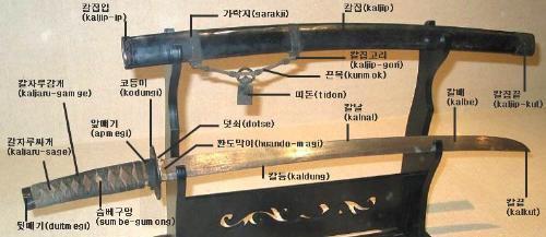 Sword on Display - A Katana on a display rack.