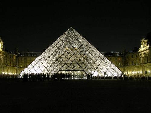 Louvre Pyramid - The central courtyard of the museum, on the axis of Champs-Elysees, is occupied by the Louvre Pyramid, built in 1989, which serves as the main entrance to the museum. The Louvre Pyramid is a glass pyramid.