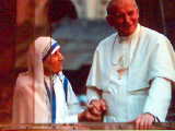 mother theresa and pope john paul - mother theresa and pope john paulII