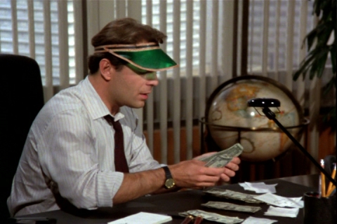 When Bruce had more hairs on his head than arms... - okay it's just a joke:P It's a screen from Moonlighting series which was a breakthrough in his career:)