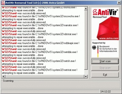 antivir - A custom scan report