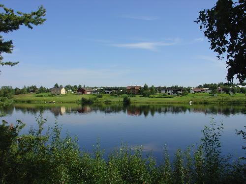 Peace - A view of the river near Sodankylä, Finland. I love the reflection on the water! ;-D