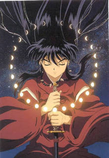 Inuyasha as a human - Like I said earlier Inuyasha is a half demon half human so if ever the moon becomes a full moon he will turned into his human form and his hair becomes black and he also don't have any powers to defeat his enemy.