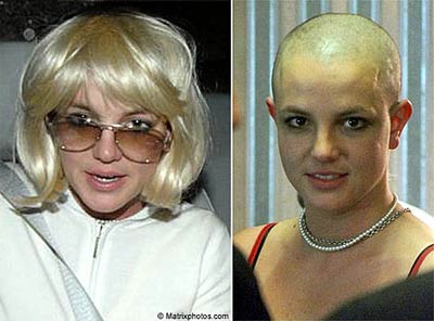 Britney spears bald headed - wig for britney