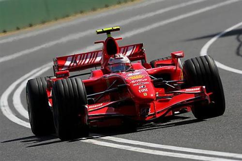 kimi raikkonen - kimi raikkonen on his Ferrari car.