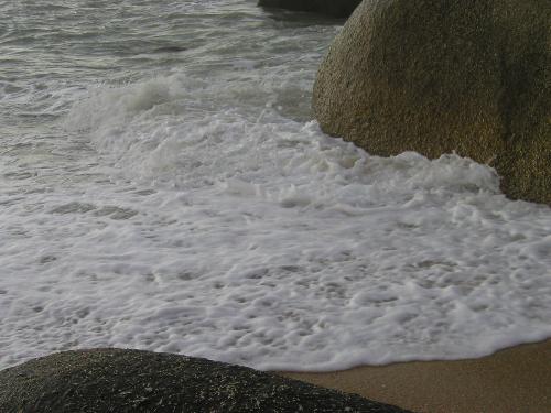 spoondrift - Beautiful spindrift moving on the beach.
