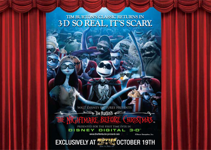 The Nightmare Before Christmas - This is a movie poster for the 3d version of the movie