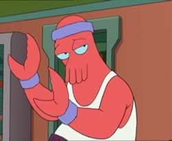 Workout - Zoidberg doing a workout.