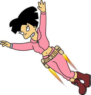 Amy - Amy with a jet pack.
