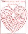 a written text - a written text heart shaped