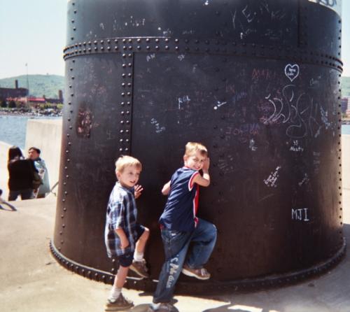 My Grandsons - This is from the Duluth Harbor in Duluth Minnesota taken last year and unposed.