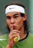 rafael doing 'please keep it down' gesture.... - hottie player rafael nadal doing 'please keep it down gesture' to the crowd. he's a cutie...