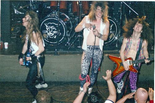 Pantera Playing at Savvy's 1987 - This is a shot of Pantera on Stage at Savvys Night Club in Ft Worth Texas back in 1987