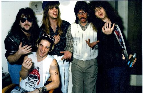 Pantera Signs Contract - Here Pantera is with close friend JR. Rex, Phil, Vinnie and Dime had just signed their record deal.