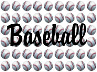 Baseball Background - This is just some baseballs with the word baseball written  it makes a good background or scrapbook page