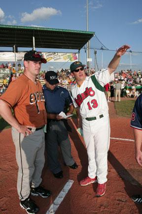 Plate Meeting - Plate meeting in Northwoods League action between the Eau Claire Express @ Madison Mallards