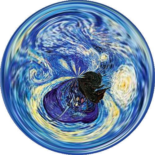 starry night circle - this is cool